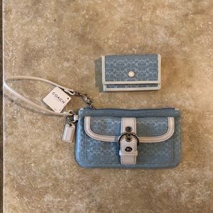 Coach wristlet and card holder NWT